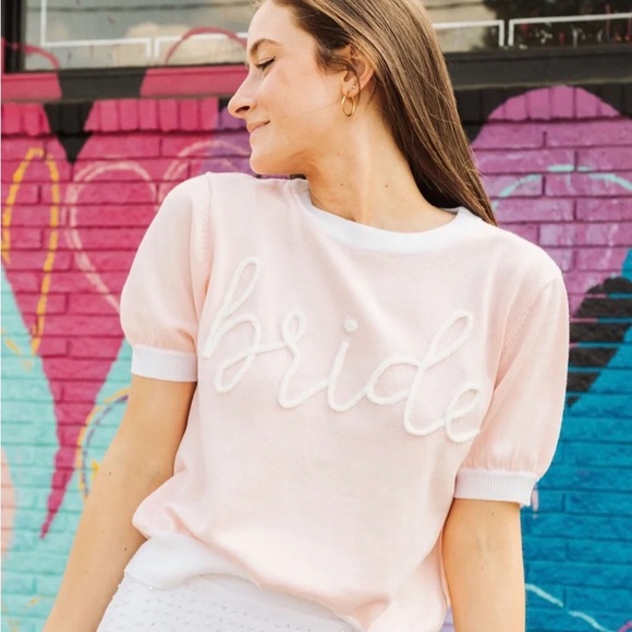 QUEEN OF SPARKLES Sweaters - QUEEN OF SPARKLES Bride Glitter Script
Sweater SIZE: SMALL NWT